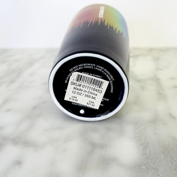 Starbucks 2020 Ceramic Iridescent Aurora Laser Rainbow Metallic 20oz Double Wall - Picture 3 of 6